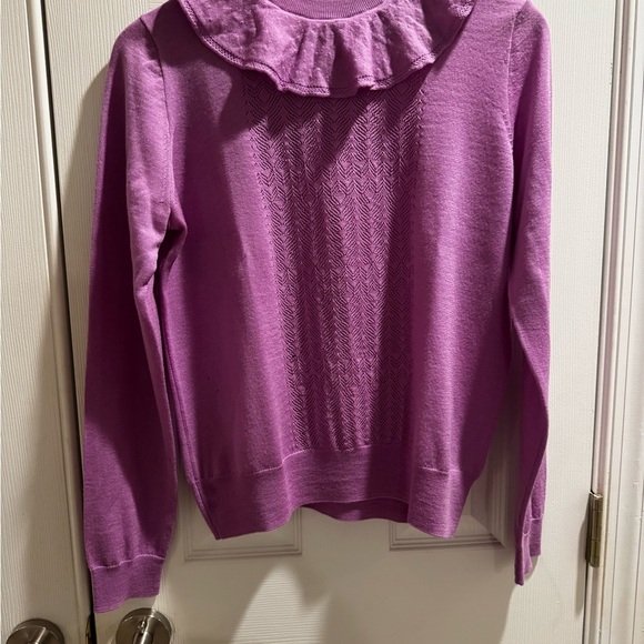 J. Crew Knitted Purple Cowl Neck Sweater - Picture 1 of 11